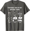 Things I Do In My Spare Time Gifts Funny designs Things I Do In My Spare Time Cow Lover Farmer Cows Gifts T-Shirt - Asphalt