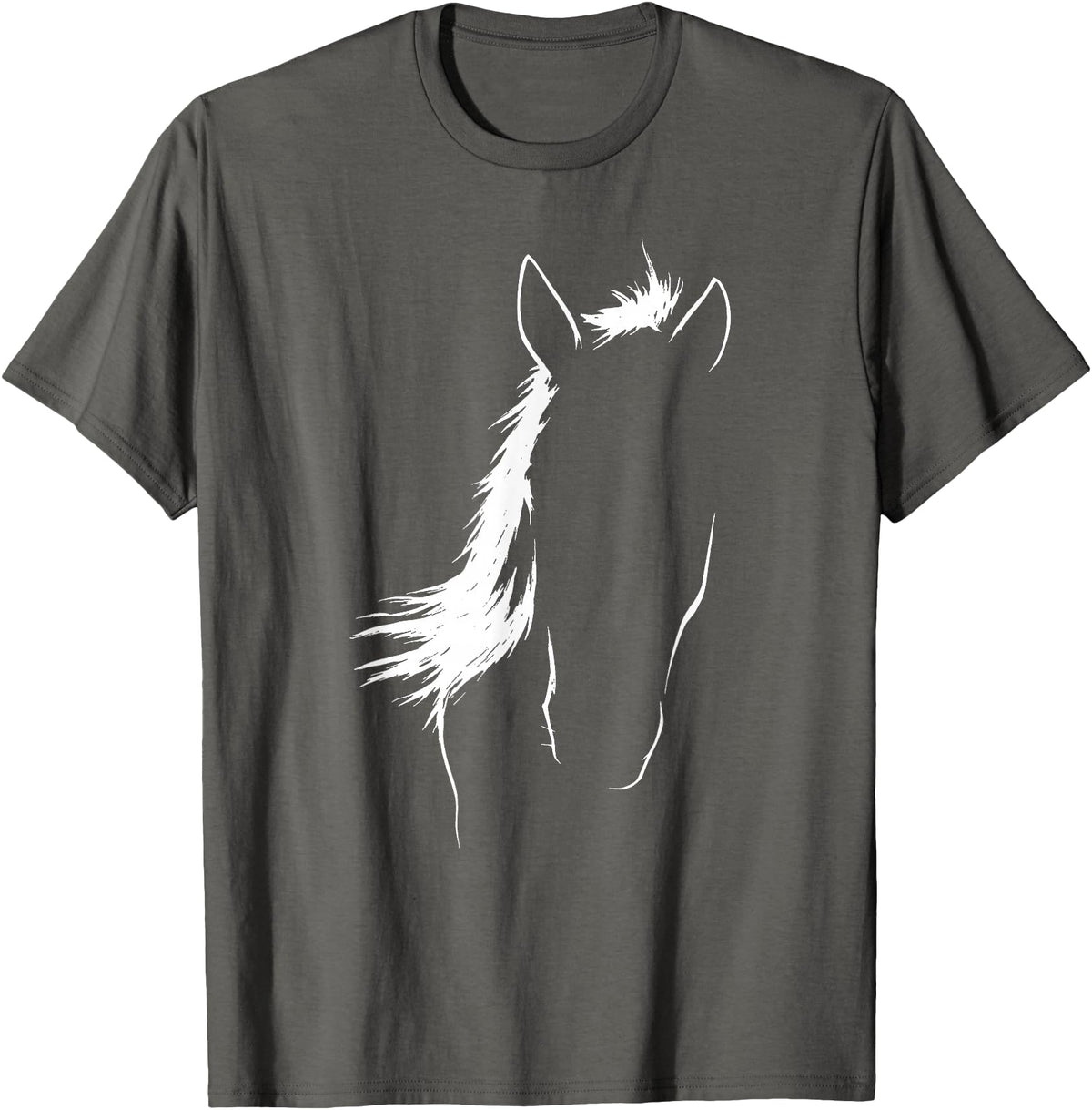 Horseback Enthusiasts Race Horse Equestrian Rider Horse Art Equestrian Horse Lover Rider Horseback Derby Horse T-Shirt - Asphalt Grey