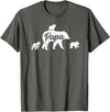 Matching Bear Family Shirt Apparel Vintage Papa Bear 3 Cubs Father's Day T-Shirt - Asphalt Grey