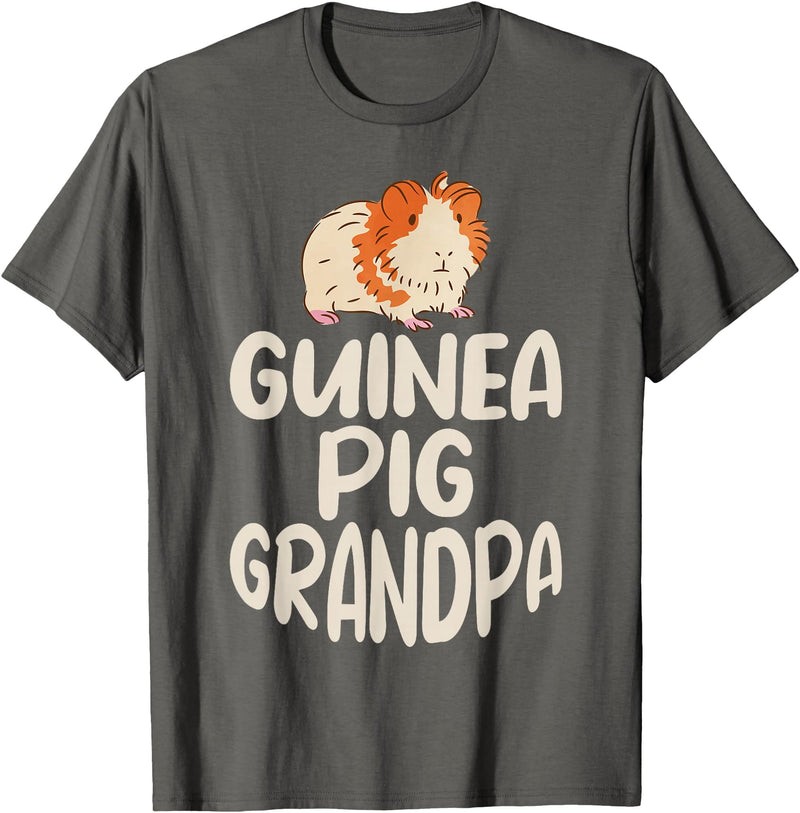 Gift Guinea Pig Owner & Accessories Guinea Pig Grandpa T-Shirt - Asphalt Grey