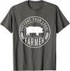Support Farmers Farmers Market Support Your Local Pig Farmer Rancher T-Shirt - Asphalt Grey
