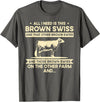 Funny Brown Swiss Farmer Gift for Men & Women I Need This Cow Breeder - Cattle Farmer Brown Swiss T-Shirt - Asphalt Grey