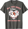 Apparel For Guinea Pig Lovers Cute All You Need Is Guinea Pigs Lover Graphic Cavy T-Shirt - Asphalt Grey