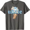 Beary 1st Birthday Boy Teddy Bear Matching Apparel Uncle Teddy Bear 1st Birthday Boy Family Matching T-Shirt - Asphalt Grey