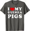 Love For My Guinea Pigs Gift I Love My Guinea Pigs, I Love My Guinea Pigs T-Shirt - Asphalt Grey