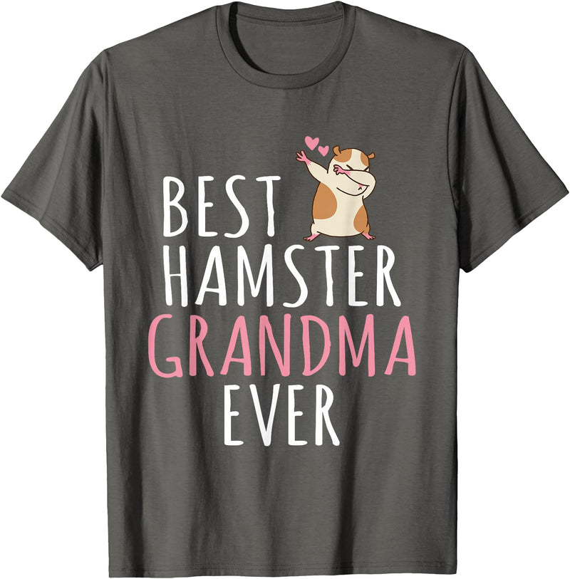 Best Hamster Grandma ever Cute Hamster Lover T-Shirt - Asphalt Grey
