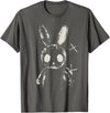Creepy Cute Bunny Rabbit Alt Goth Grunge Horror Aesthetic T-Shirt in Asphalt Grey