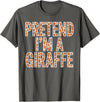 Giraffe Gift For Giraffe Lover Accessories & Stuff Cool Giraffe Art for Men Women Kids Toddler Giraffe Costume T-Shirt - Asphalt Grey