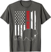 Vintage Gift for proud Dad 4th of July Daddy Bear with cub American Flag Papa Bear Father's Day T-Shirt - Asphalt Grey