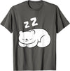 Arctic Polar Bear Tees And Gifts Ice Bear Sleeping Tired Arctic Polar Bear T-Shirt - Asphalt Grey