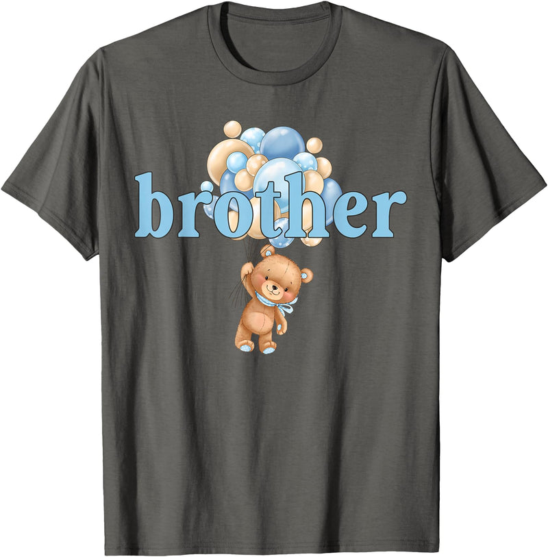 Beary 1st Birthday Boy Teddy Bear Matching Apparel Brother Teddy Bear 1st Birthday Boy Family Matching T-Shirt - Asphalt Grey