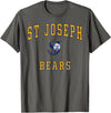 Official High School Fan Gear St. Joseph High School Bears T-Shirt - Asphalt Grey