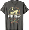 Matching Family Grandma Bear Boho by Foxio Grandma Bear Floral Family Fun Boho Bear T-Shirt - Asphalt Grey