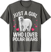 Polar Bear Gift Polar Bear Accessories & Stuff Funny Polar Bear Art For Girls Kids Youth Polar Bear Lovers T-Shirt - Asphalt Grey