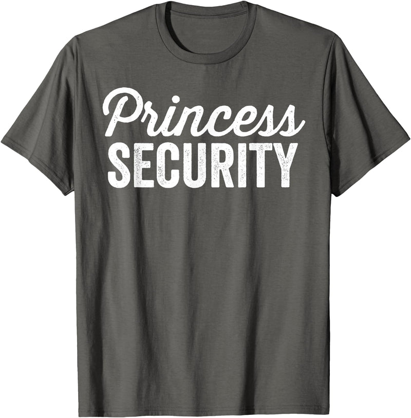 Couples Matching Outfits For Him For Her Set Matching Funny Princess Halloween Security Costume Men Dad T-Shirt - Asphalt
