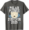 Take The Plunge Designs Unisex-Adult Black Polar Bear T-Shirt - Small - Short Sleeve - Crew Neck - Winter - 1 Count - Asphalt Grey