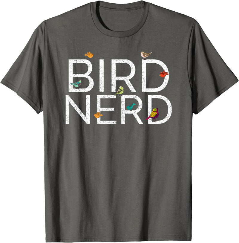 EpicWear Bird Nerd Bird Watcher Watching tshirt T-Shirt - Asphalt Grey