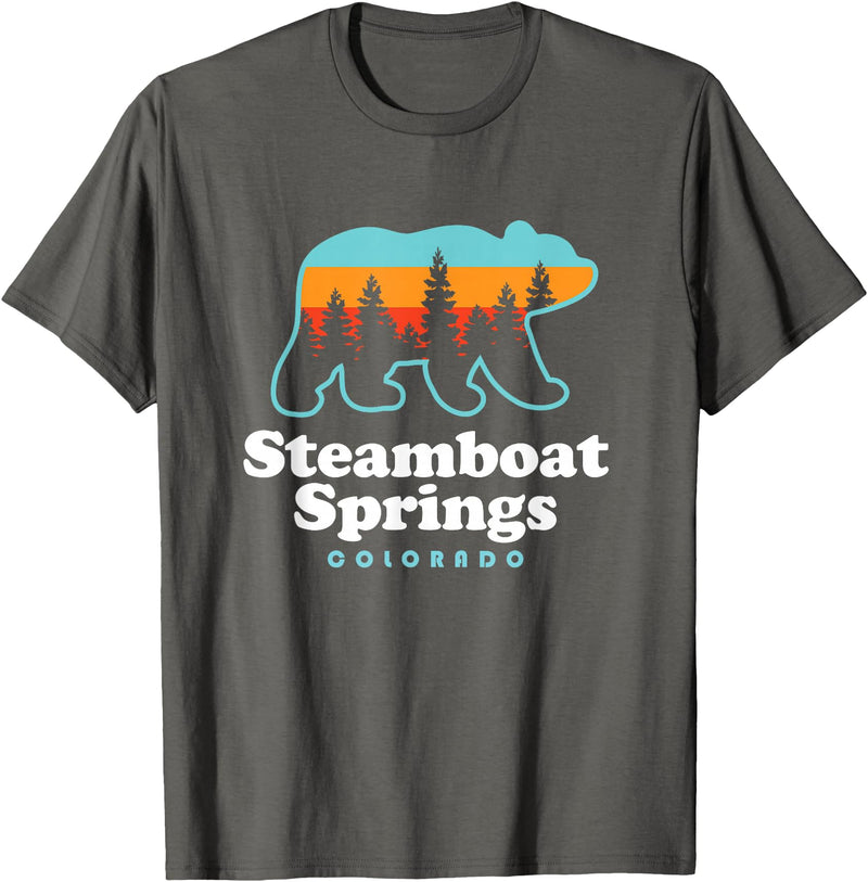 Steamboat Springs Colorado Bear T-Shirt - Asphalt Grey