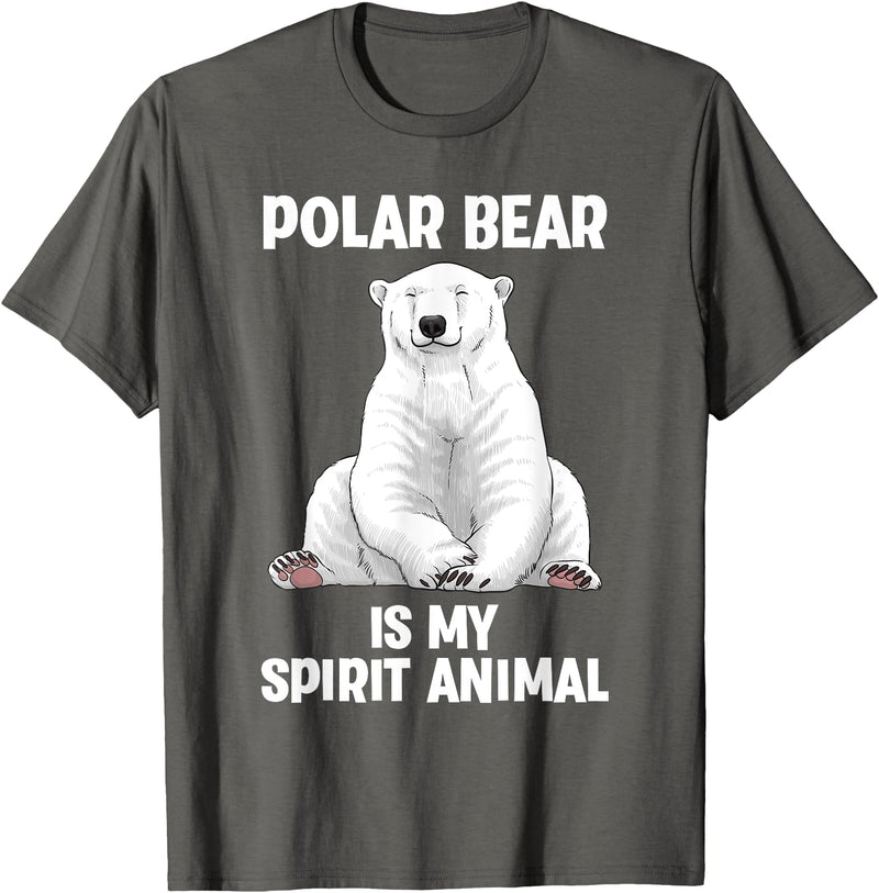 Polar Bear Gift Polar Bear Accessories & Stuff Cool Polar Bear Art For Men Women Kids Polar Bear Lover T-Shirt - Asphalt Grey