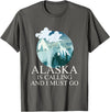 Selena's things Alaska Polar Bear Alaska Is Calling And I Must Go T-Shirt - Asphalt Grey