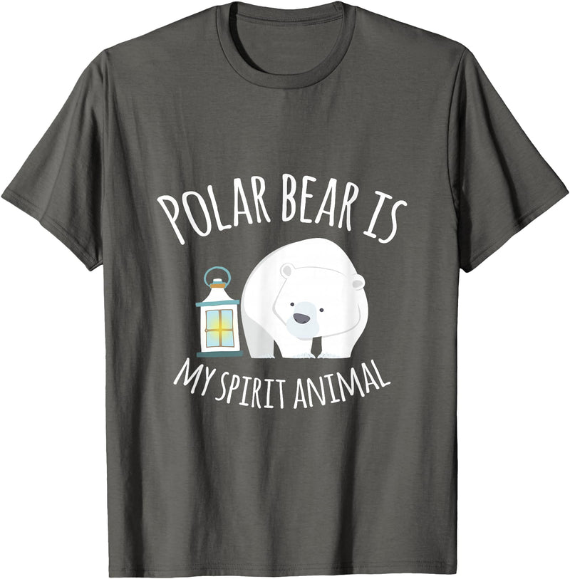 UAB KIDKIS Polar Bear Is My Ghost Animal Funny Gift T-Shirt - Asphalt Grey
