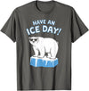 Christmas Happy Fam2024 Funny Polar Bear Have An Ice Day Snow Boys Girls Kids T-Shirt - Asphalt Grey