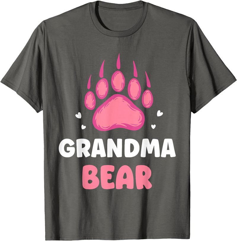 Humor Bears Costume Wild Bear Granny Grandma Bear Animal Lover Pun Bears Bear Grandmother Nan T-Shirt - Asphalt Grey