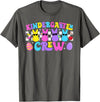 Kindergarten Crew Retro Bunny Teacher Easter Day Rabbit T-Shirt in Asphalt Grey