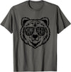 Funny Mothers Mama Bear Face Mama Bear Face Sunglasses Mother Mom Mommy T-Shirt - Asphalt Grey