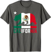 Mexican American US Apparel Co California Bear Mexican Flag State T-Shirt - Asphalt Grey