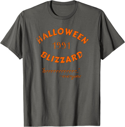 Big Joe's Shirts for Blizzard Survivors Halloween Blizzard 1991 tee for those who remember the cold