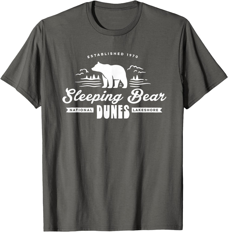 EHS Sleeping Bear Dunes Michigan National Park Souvenir T-Shirt - Asphalt Grey