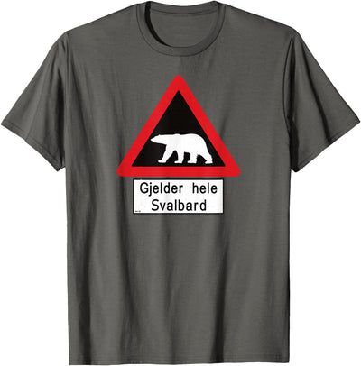 Svalbard T-Shirt Co. Svalbard T Shirt Polar Bear Sign Gjelder hele Norway T-Shirt T-Shirt