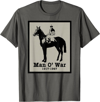 Racehorses and Horse Racing by Scarebaby MAN O' WAR Vintage Race Horse T-Shirt
