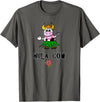 FUN DANCING ANIMALS GIFT T-SHIRTS Hawaiian Hula Dancing Cow, Funny Gift T Shirt, Dk T-Shirt - Asphalt Grey