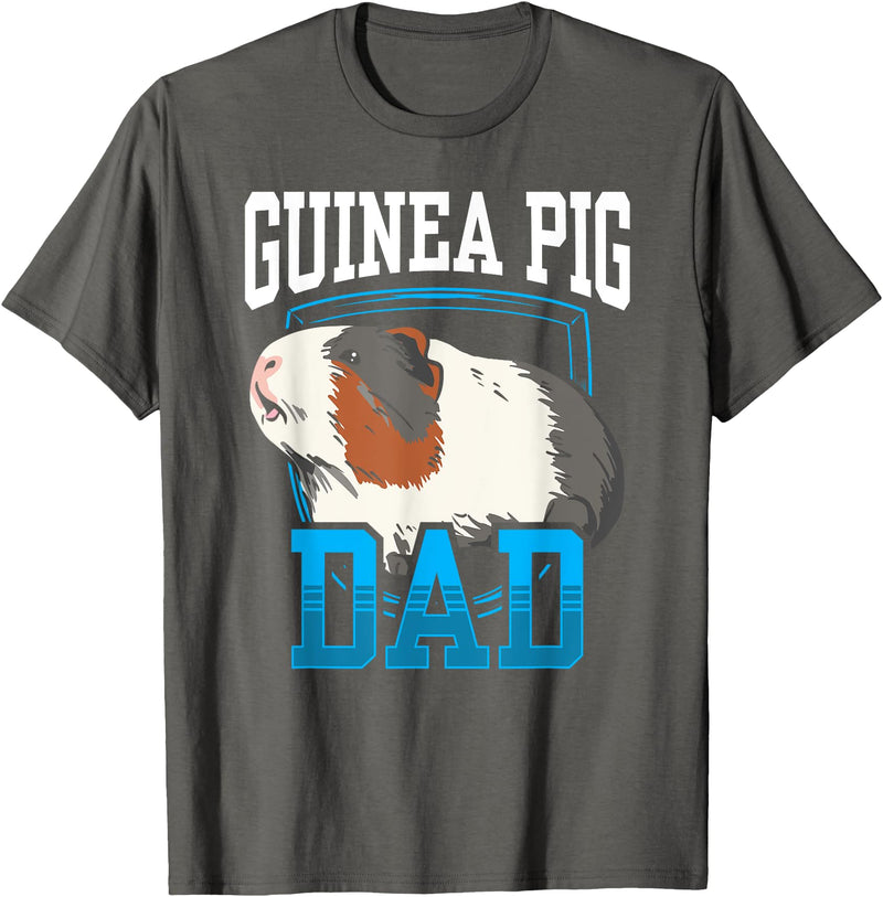 Team Sayings Owner Sweet Guinea Pigs Guinea Pig Dad Pet Lover Animal Cute T-Shirt - Asphalt Grey