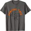 Rabbit Hunter -Chasing Tail -Hunting Cottontail -Beagle Dog T-Shirt in Asphalt Grey
