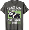 Cute Panda Gifts Panda Bear - Power Saving Mode - Panda T-Shirt - Asphalt Grey