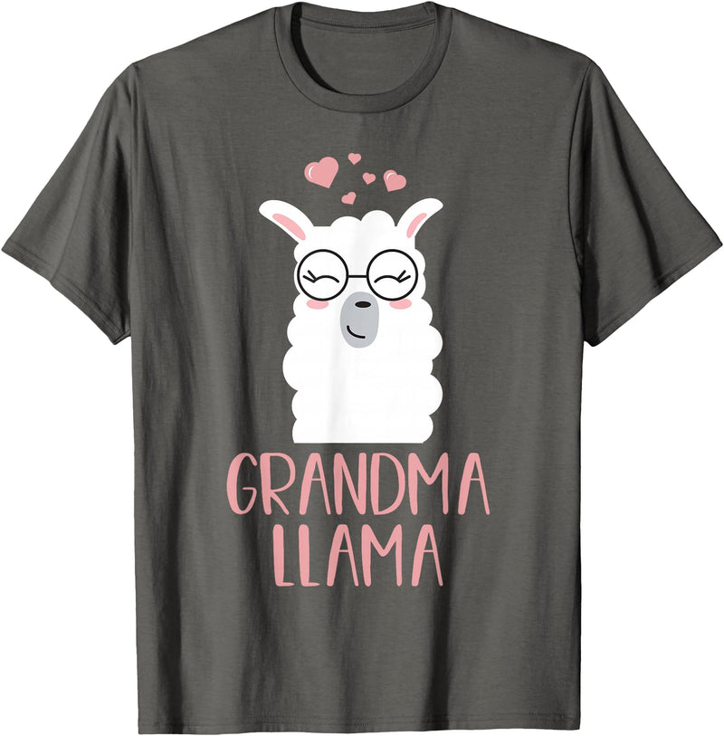 Grandma Llama Apparel Co Grandma Llama Cute Grandmother Gift T-Shirt - Asphalt Grey