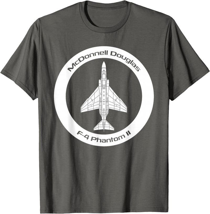 Bear Cave Designs - USA McDonnell Douglas F-4 Phantom II T-Shirt - Asphalt Grey