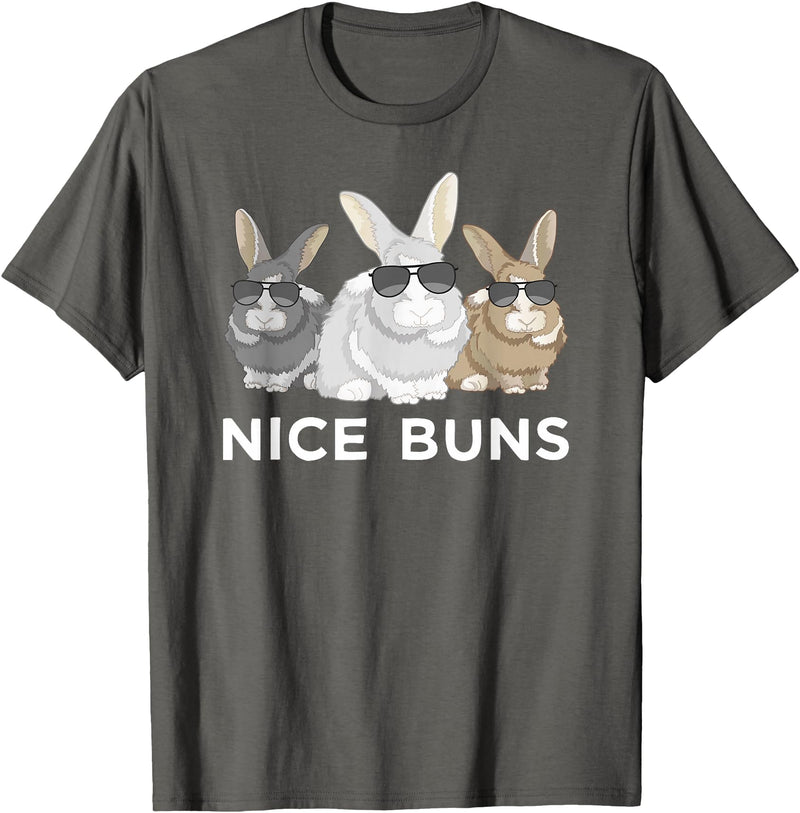 Cool Bunny Funny Nice Buns Rabbit Herd T-Shirt in Asphalt Grey