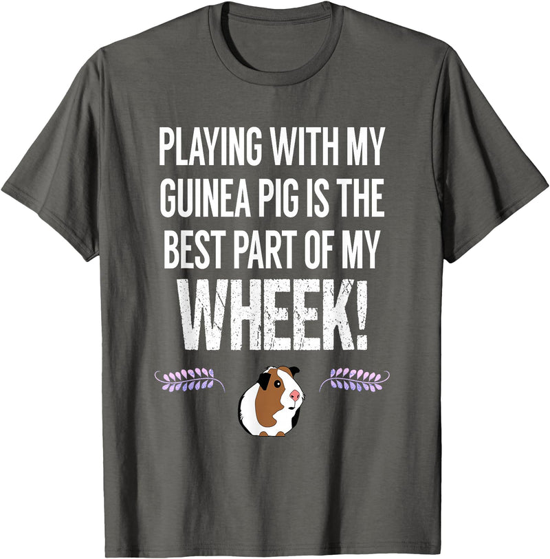 Guinea Pig Accessories and Shirts WHEEK! Funny Guinea Pig Tshirt | Guinea Pig Owner Gift T-Shirt - Asphalt Grey