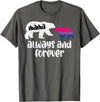 Bisexual Shirts Bi Pride Stuff Men Women Gifts Mama Bear Forever Bisexual Bi Pride Stuff Flag LGBTQ Mom T-Shirt - Asphalt Grey