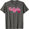 Buffalo NY Designs Buffalo NY Pink Color Logo, Buffalo Pride T-Shirt - Asphalt Grey