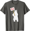 Math & Mirth Designs Save the Teachers Cute Polar Bear T-Shirt T-Shirt - Asphalt Grey