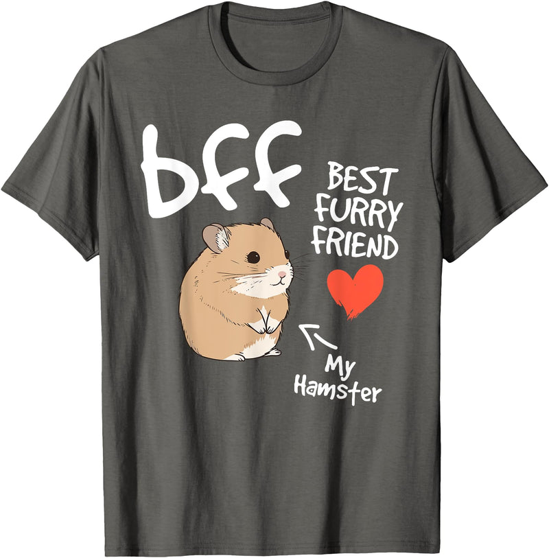 Hamster lover BFF Best Furry Friend my hamster cute fun kids T-Shirt - Asphalt Grey