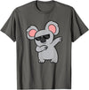 Funny Koala Lover Gifts Koala Bear Lover Cute Dabbing Koala T-Shirt - Asphalt Grey