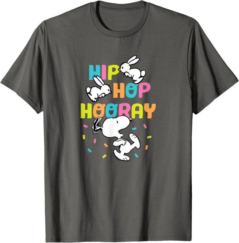 Easter Snoopy Rabbits Hip Hop Hooray T-Shirt in Asphalt Grey