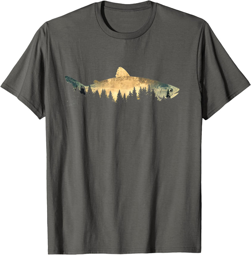 Funny Family Fisher & Fisherman Co. Fishing Outdoor Forest Nature Men Women Wildlife Fisherman T-Shirt - Asphalt Grey