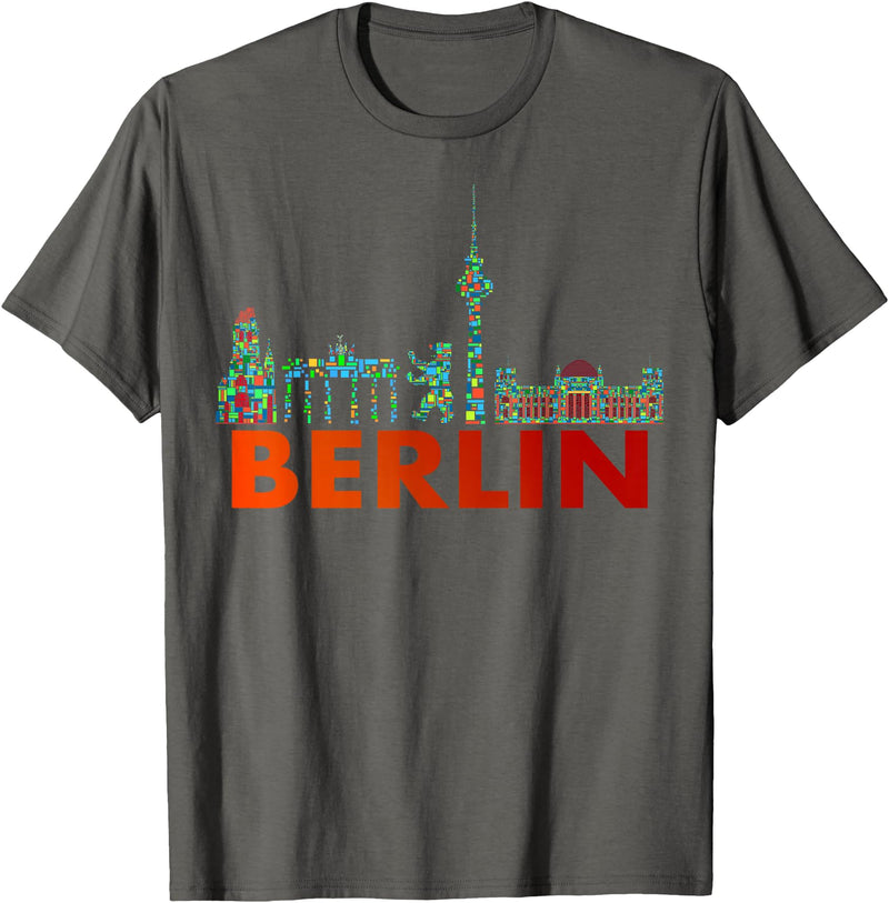 Berliner Bär Designs - Berlin Shop - Berlin Berlin Design - Berlin Bear - I Love Berlin T-Shirt - Asphalt Grey